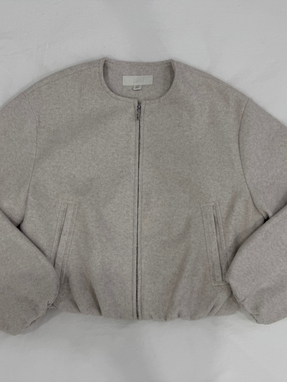 Zara Bomber Jacket in Taupe